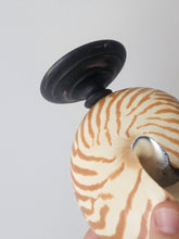 Load image into Gallery viewer, Conchiglia nautilus su base in legno ebanizzato