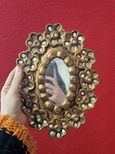 Load image into Gallery viewer, Specchio legno decorato a mano - Sud America anni 70