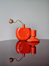 Load image into Gallery viewer, Vaso con coperchio arancione anni '60