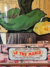 Load image into Gallery viewer, Specchio pubblicitario con serigrafia Art Nouveau- Le Tre Marie Antico Forno in Milano