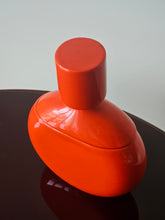 Load image into Gallery viewer, Vaso con coperchio arancione anni '60