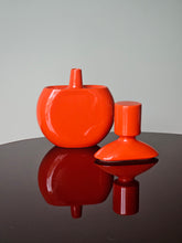 Load image into Gallery viewer, Vaso con coperchio arancione anni '60