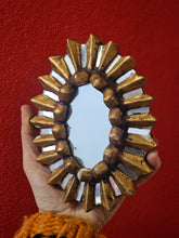 Load image into Gallery viewer, Specchio in legno decorato a mano- Sud America anni 70