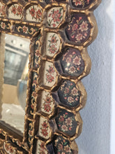 Load image into Gallery viewer, Specchio in legno decorato a mano - sud America anni 70