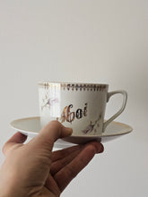 Load image into Gallery viewer, Tazze "Moi et Toi" bianche con decoro dorato Pillivuyt
