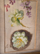 Load image into Gallery viewer, Dipinto di fiori anonimo datato 1897
