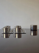 Load image into Gallery viewer, Servizio da 6 tazze acciaio marchio AG in acciaio inox 18/10
