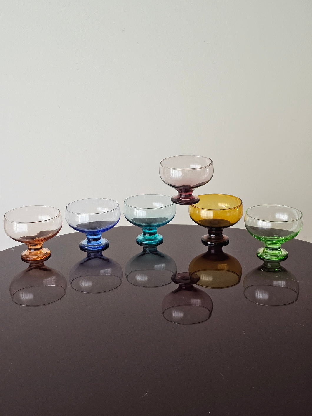 Coppette gelato in vetro soffiato colorato