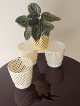Load image into Gallery viewer, Cachepot in plastica anni &#39;70 di provenienza francese (bianco)
