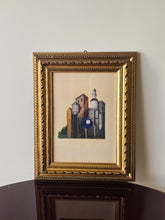 Load image into Gallery viewer, Quadro paesaggio futurista tempera su carta
