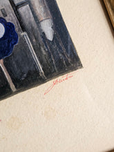 Load image into Gallery viewer, Quadro paesaggio futurista tempera su carta
