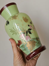 Load image into Gallery viewer, Vaso in vetro opalino dipinto a mano, anni 20
