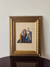 Load image into Gallery viewer, Quadro paesaggio futurista tempera su carta
