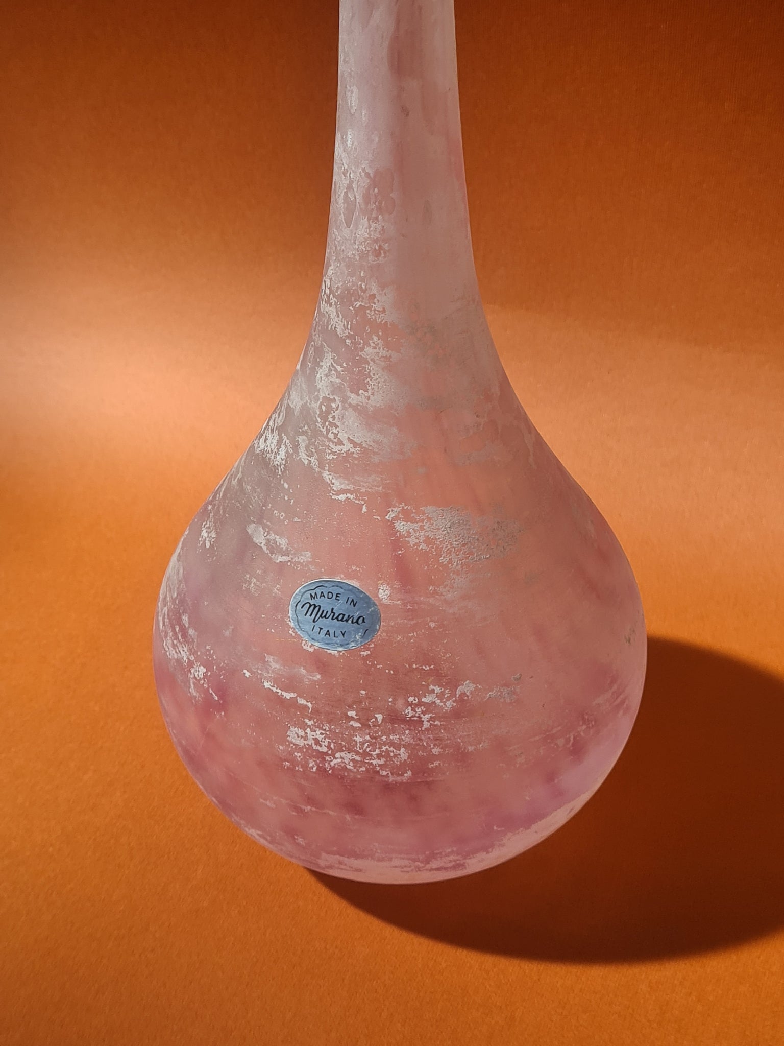 Vaso da interno h 45 cm in vetro riciclato rosa - Plein